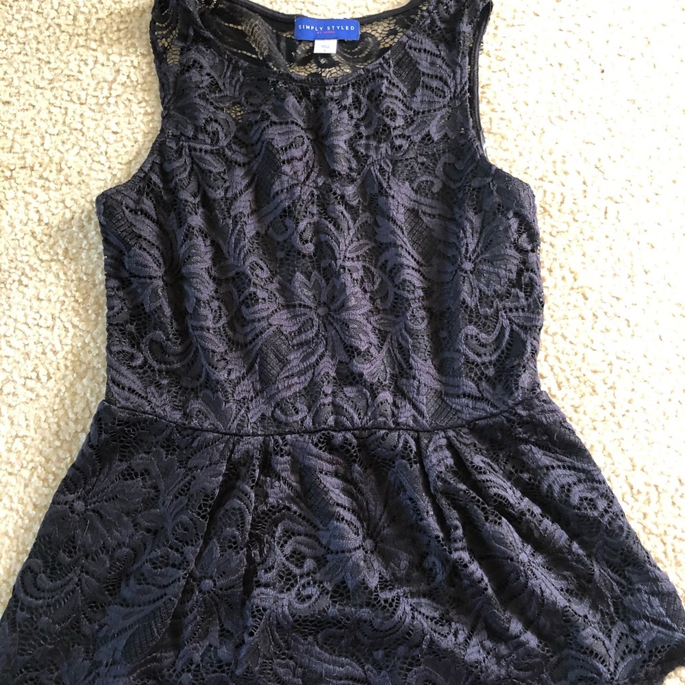 Macy’s shirt and peplum top